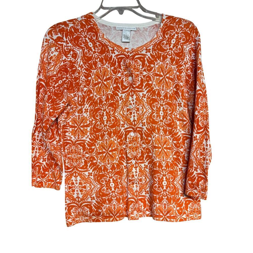 SARAH SPENCER cardigan sweater - size LARGE L